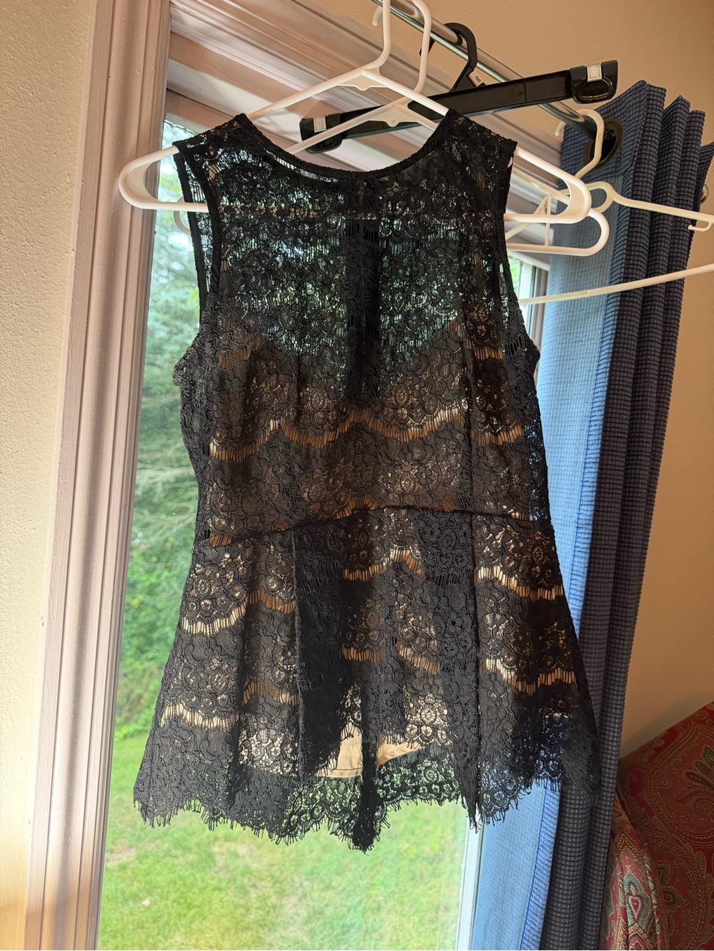 Sexy Lace Elegant Wayf Black Lace Peplum Camisole
